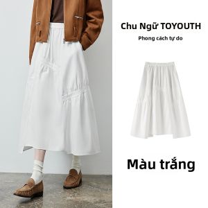 Toyouth | Chân Váy A-Line Cao Waisted May Theo Đơn Đặt Hàng