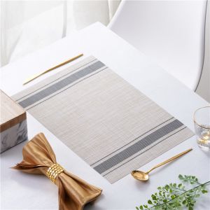 แผ่นรองจานกันความร้อน VIKAMA แผ่นรองจานสไตล์หรูหราแบบซักได้ แผ่นรองจานตกแต่งสำหรับโต๊ะอาหารในครัว