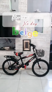 Xe đạp trẻ em Beige，Chiều cao ghế có thể điều chỉnh，4 SIZE (12/14/16/18)，CHO BÉ 1M -1.6M (2-12 TUỔI)