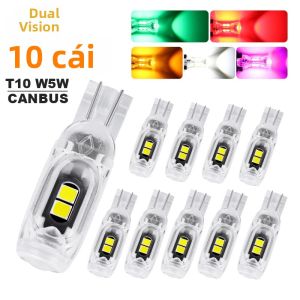 10 Bóng Đèn LED T10 Canbus Nội Thất Ô Tô W5W 2835 5SMD 194 168 192 Đèn Đọc Sách Đèn Hậu Nhấp Nháy Cho Xe