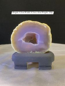 💫闪晶原黄皮玛瑙钱袋水晶风水摆件 💰 Sparkling Quartz Raw Agate pouch shape crystal agate