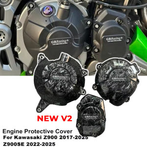 New V2 protector de motor de moto GBRacing Engine Cover Set for Kawasaki Z900 (2017-2025) - Clutch & Secondary Alternator Covers