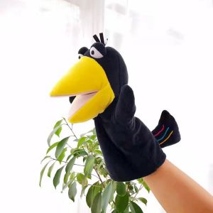 Cute Crow Bird Hand Puppet Plush Toy Stuffed Soft Gift