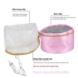Afdeal | Mũ Hấp Tóc Điện 220V Mũ Ủ Nhiệt Sâu Dùng Tại Nhà Trị Liệu Mặt Nạ Dầu Nóng Phục Hồi Tóc Hư Tổn Giảm Xơ Rối Chẻ Ngọn