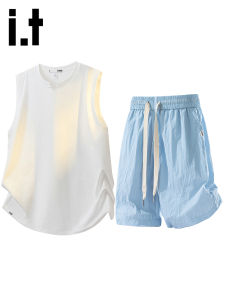 izzue | Breathable Loose Fit Mens Summer Tank Top and Shorts Set