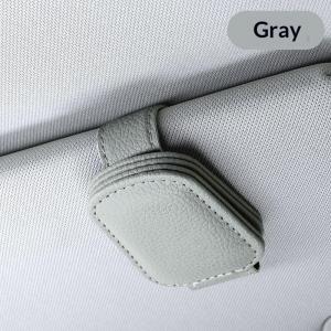 PU Leather Car Sunglass Clip Stable Non Slip Grip Scratch Resistant Fashion Auto Interior Accessory for Drivers