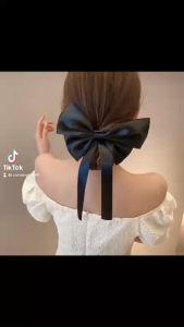 Kẹp tóc nơ lớn sau đầu kẹp tóc bản to hình nơ cho nữ phong cách tiểu thư Hàn Quốc