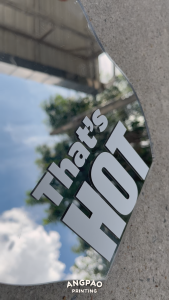 สติ๊กเกอร์ติดกระจก ตกแต่งกระจก *แก้ไขข้อความได้* Sticker mirror Wording MR001