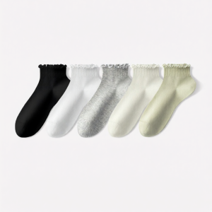 FENGTING | Summer Lightweight Pure Cotton Crew Sock Moisture-Wicking Pill-Resistant Antibacterial Odor-Proof