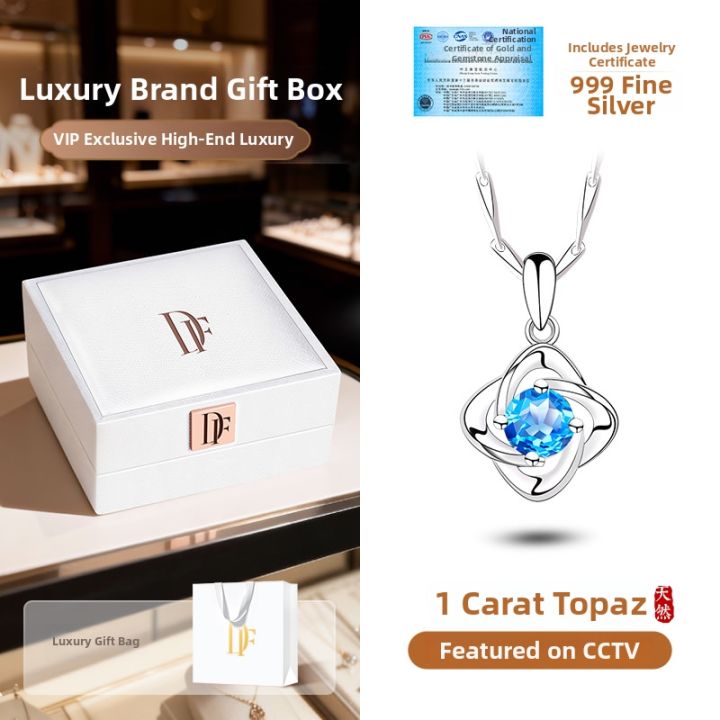 Clover%20Design%20999%20Sterling%20Silver%20Topaz%20Necklace%20-%20Image%206