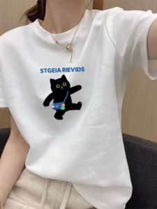 Thickened Fluffy Shoulder Womens T-shirt Spring Autumn Winter Loose White Short Sleeve Small Size Base Shirt Inner Wear Top