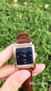 Đồng hồ nữ dây da YHPD mặt vuông thời trang ( hình chụp thật)