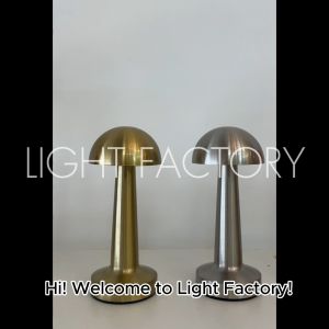 🔥NEW🔥Decorative Table Lamp 3 Colour LED Dumbell /Mushroom Shape Gold/Red/Silver Touch Sensor USB Type-C Charging Lamp 桌灯
