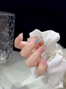 3D Hiasan seni kuku aksesori Manicure kristal rama-rama gerudi Aurora Tiga-dimensi Nail Decorations Accessories 美甲水晶蝴蝶饰品
