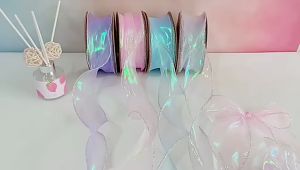 "จัดส่งภายใน 24 ชม. กรุงเทพฯ" กว้าง4ซม./ยาว9ม. ริบบิ้นนางเงือก หูกระต่าย ของขวัญ เค้ก ริบบิ้นห่อดอกไม้ ตกแต่งวันงานแต่ง