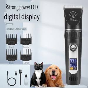 Hatteker Professional Pet Shaver Cats Dogs Hair Cutter Trimmer Dog Grooming Kit Rechargeable Electrical Animal Pet Clippers
