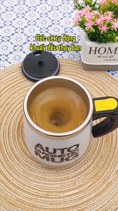 Ly khuấy tự động không cần dùng muỗng, Cốc pha Cà phê tự khuấy thông ...