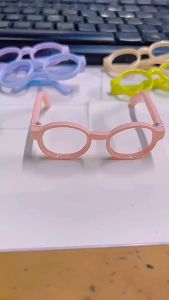 Doll Accessory Round Transparent Glasses Doll Eyeglasses Plastic Round Glasses Children Toy