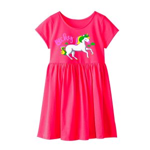 dress anak perempuan gambar unicorn 2-10 tahun bisa COD