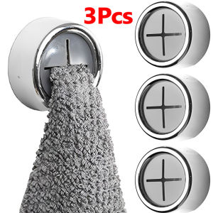 1/3Pcs Self Adhesive Towel Plug Holder Punch Free Towels Holder Rack Bathroom Organizer Hook Kitchen Bathroom Storage Tools