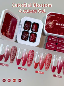 Celestial Blossom4 colors Gel smudges high saturation semi-solid nail polish glue nail salon for special use