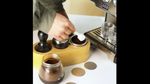 Coffee Portafilter 51MM Splash-Proof Double-Layer Filter Discs Handle Filter 304 Stainless Steel