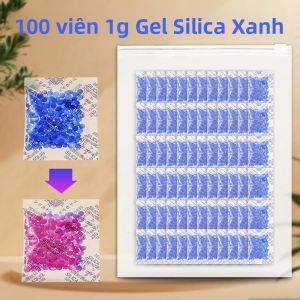 50/100 Viên 1G Xanh Silica Gel Hút Ẩm Gói Đổi Màu Máy Hút Ẩm Cho Sản Phẩm Điện Tử Cấp Công Nghiệp Hút Ẩm Túi