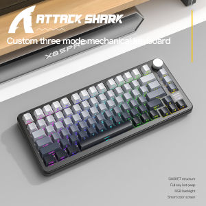 ATTACK SHARK | Attack Shark X85PRO RGB Wireless Mechanical Keyboard Alloy Knob Smart Color Screen GASKET Hot Swap Win Mac