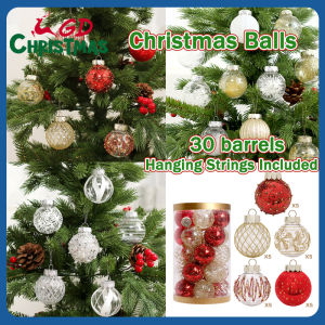 6CM 30pcs/Pack Christmas Decoration Xmas Ornament Shatterproof Decorative Christmas Ball