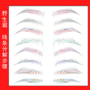 Beginners Embroidery Eyebrow Tracing Book Wild Eyebrow Shape Practice Workbook Eyeline Teaching Book New Line Book