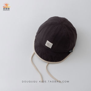 Childrens Cotton Linen Spring Thin Duckbill Cap Boys Girls Large Brim Sun Protection Fisherman Hat Baby Sunshade Cap
