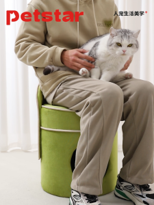 Petus เก้าอี้บ้านแมว สตูลรังแมว เก้าอี้ที่นอนแมว Cat nest chair ฟองน้ำหนา รับน้ำหนักได้ดี ทนต่อรอยขีดข่วน ด้วยผ้ากำมะหยี่