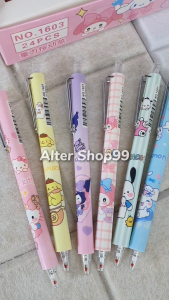 Sanrio Pens 0.5mm Set of 6 (Random Characters) – Kuromi Melody Pompompurin Hangyodon Kitty Cinnamoroll Naruto