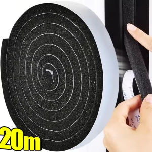 20M Self-Adhesive Sponge Sealing Strip Window Door Anti-collision Sealing Strips Windproof Sound-Proof Door Gap Sealing Foam Tapes