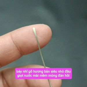 1 nạy nhĩ cán gỗ hương độ mài mềm mỏng đầu siêu nhỏ hình giọt nước