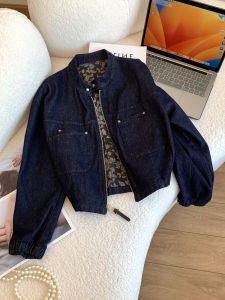 XINYIJIA | American Vintage Casual Loose Short Collared Patchwork Denim Jacket