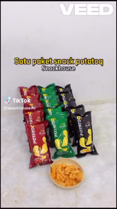 POTATO Q ANEKA SNACK CEMILAN MAKANAN RINGAN PER PACK ISI 10 SACHET FANTASIA DENGAN PAKING AMAN