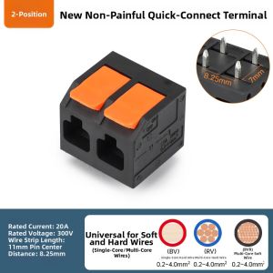 kuicc | Quick Connect Barrier Wire Terminal Solid Copper Pins 8.25mm
