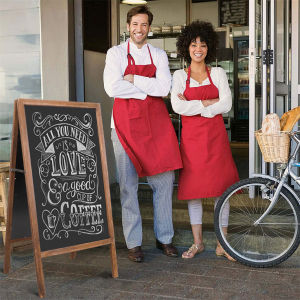 WISFOR Large Outdoor Double Blackboard Wooden Cafe A Frame Chalkboard Magnetic Sign Board Free Standing