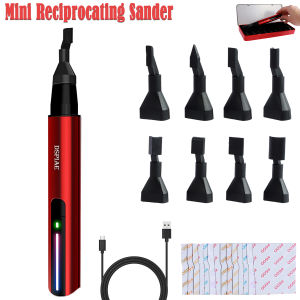 Mini Reciprocating Sander Set Portable Electric Sanding Pen USB Rechargeable Mini Sander with Overload Protection 3 Gears