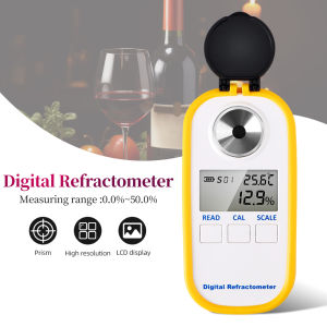 juan juan | 0-50% Beer Grape Wine Refracto Meter 0-80% Digital Alcohol Refractometer Spirit Meter LCD Display for Spirit Alcohol