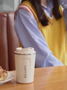 【COD】Cangkir termos baja tahan karat 304 warna solid gaya sederhana cangkir kopi portabel 2024