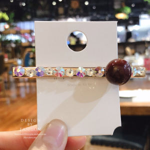 Red Diamond Bead Duckbill Hair Clip Bangs Clamp New Year Festive Jewelry Korean Style Fresh out Hair Accessories