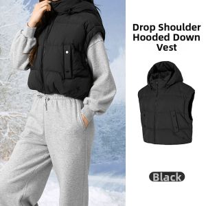 Warm Hooded Womens Goose Down Vest