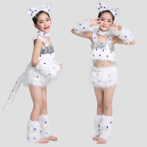 YOULEBAN | Child Kitty Cat Performance Costume