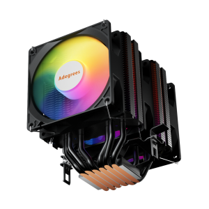 ฮีทไปป์ 6 เส้น ชุดระบายความร้อนซีพียู 4 พิน PWM สำหรับพีซี โปรเซสเซอร์แบบทาวเวอร์ ไฟ RGB สำหรับ Intel LGA 1700 1200 1150 1151 1155 2011 X79 X99 1366 AM3 AM5