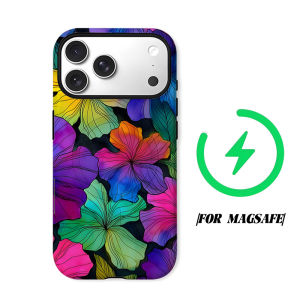 Bright Watercolor Flower Phone Case for iPhone 18 17 16 15 14 13 12 11 Air Pro Max Plus Double-layer Cover