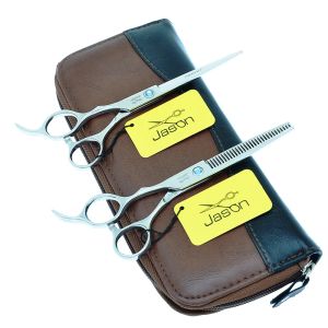 Jason กรรไกรตัดผมมือซ้ายกรรไกรตัดขน5.5/6นิ้ว A0045D เครื่องมือช่างตัดผมมืออาชีพ