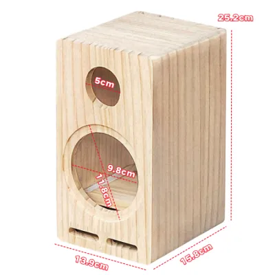 4-Inch Two-Way Car Speaker Box Hollow Body High-Frequency Hole Wooden Maze Design Automobile Sound System Modification