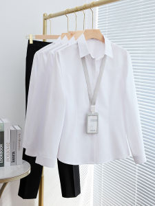 HANYINGMEI | Elegant Workwear White Shirt Female Long Sleeve Warm Lining Korean Style All-match